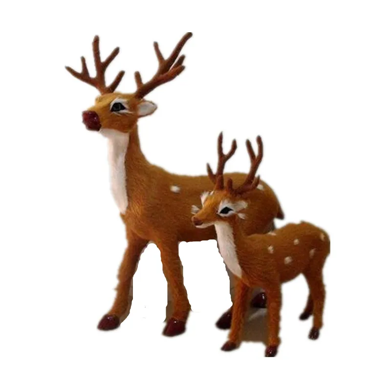 

1pc 17cm/24cm Simulation Deer Plush Toy Sika Deer Toy Christmas Decoration Animal Doll Christmas Gift Kids Doll