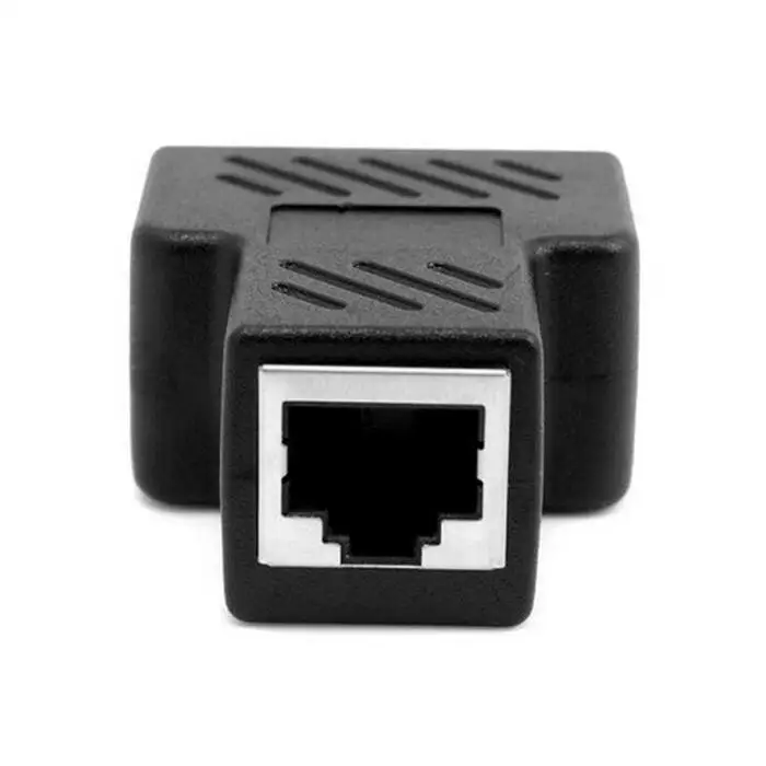 Сетевой кабель Ethernet LAN порт 1 черный до 2 разъемов разветвитель разъем RJ45 в и