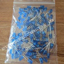 100 шт. синий светодиодный светильник 5 мм синий светодиод синий поворот синий