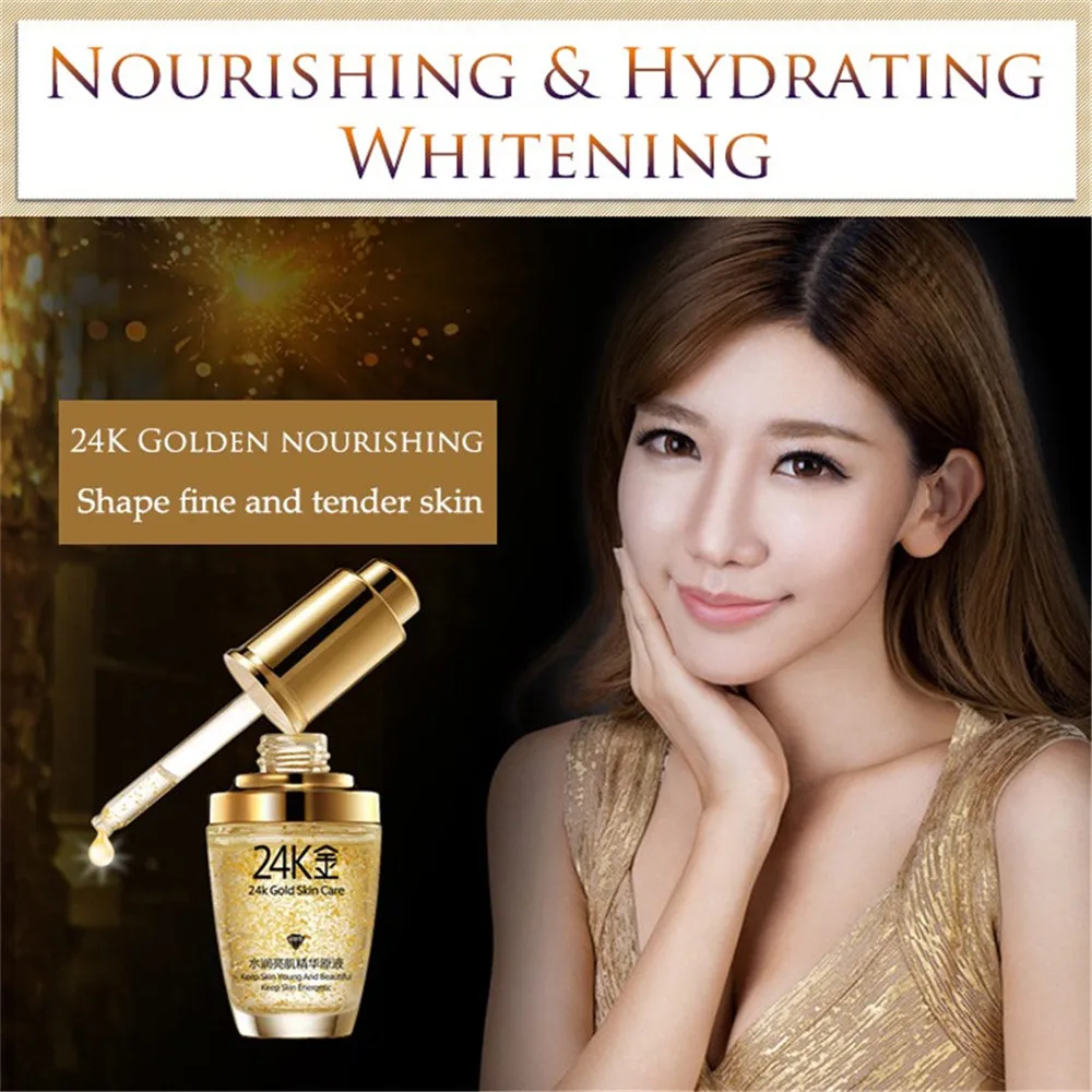 BIOAQUA 24K Gold Face Cream Whitening Moisturizing Day Creams Moisturizers 24K Gold Essence Serum New Face 4