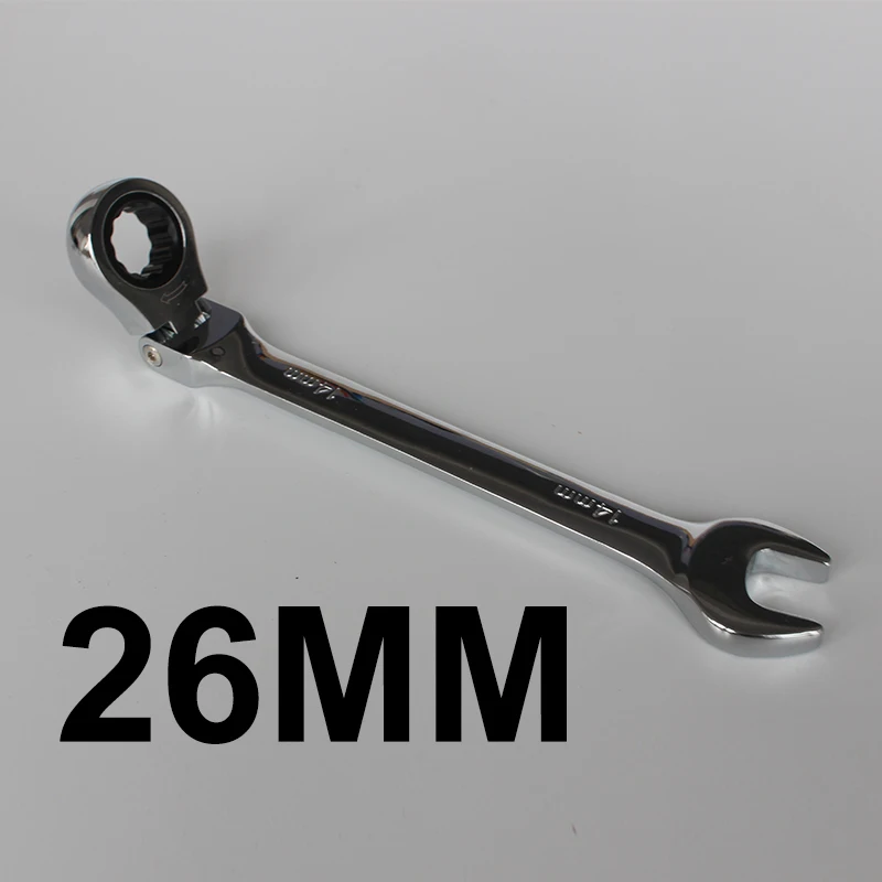 26mm chrome vanadium steel flexible open end wrench ratchet key