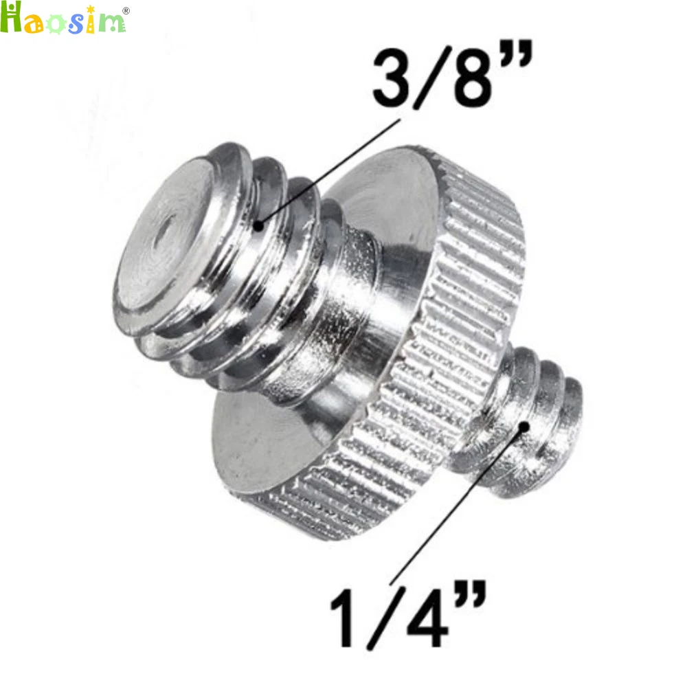 

50pcs/lot Camera Accessories 1/4" Male to 3/8" Male Threaded Metal Screw Adapter For Camera Tripod Stand DSLR SLR Accessories