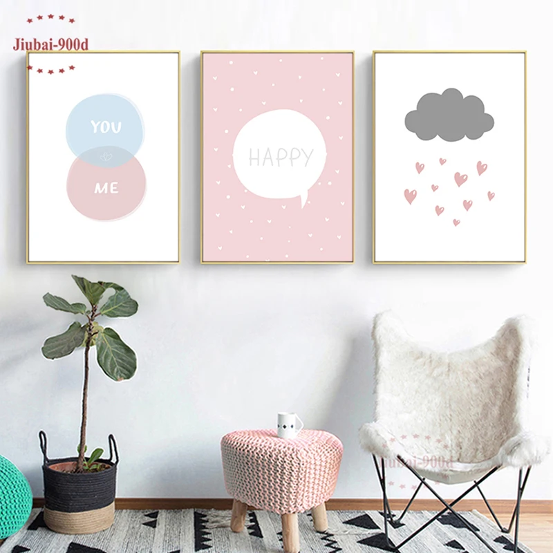 

Cartoon Cloud Posters and Prints Canvas Art Painting Wall Art Nursery Decorative Picture Nordic Style Kids Decoration S16057