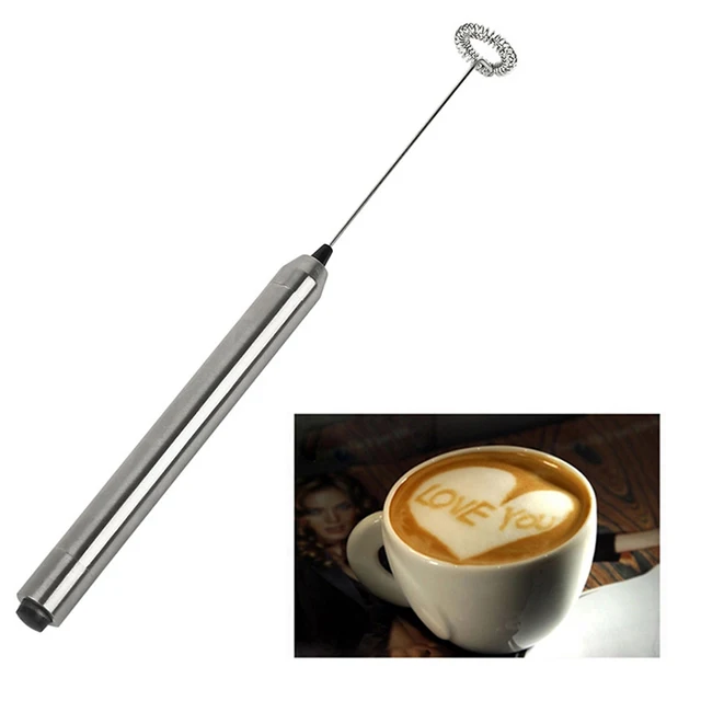 Electric Milk Frother Egg Beater With Stainless Steel Frothing Coil Electric Milk Frother Egg Beater With Stainless Steel Frothing Coil Cuccino Tea Coffee Foaming Maker Shake