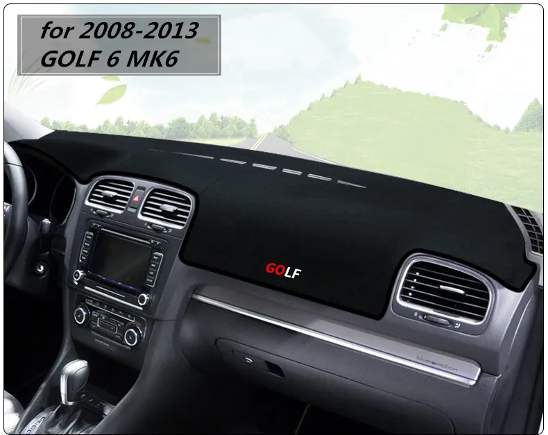 Для VolksWagen 2010-2013 GOLF 6 MK6- GOLF 7 MK7 внутренний автомобильный коврик для приборной панели защитный коврик для ковра LHD - Название цвета: for GOLF 6