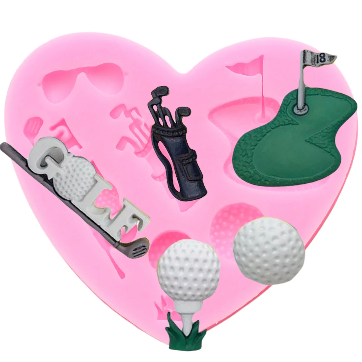 3D Golf Sport стеклянный шар силиконовая форма для помадки фотообои инструменты