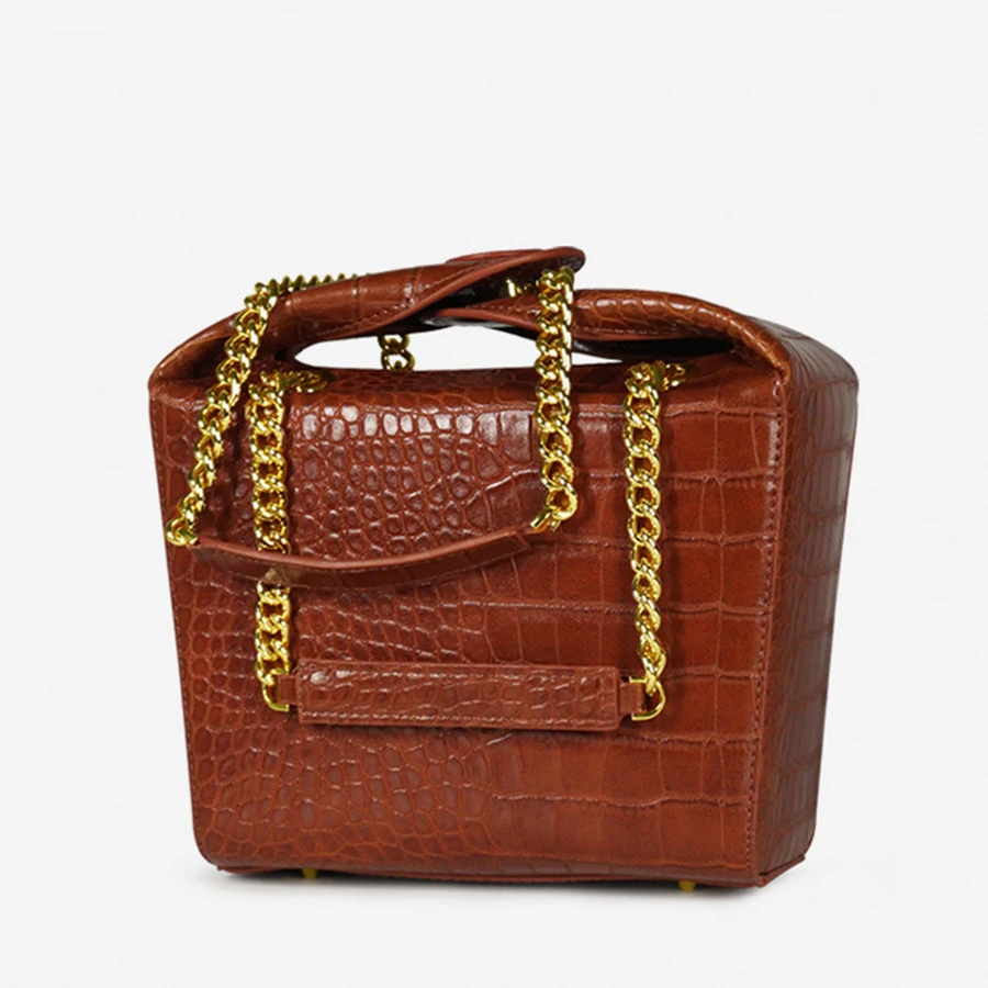 

Alligator Chain Bucket Bags Women Handbags Crocodile Pattern Shoulder Messenger Bag Ladies Fashion PU Leather Purses Sac A Main