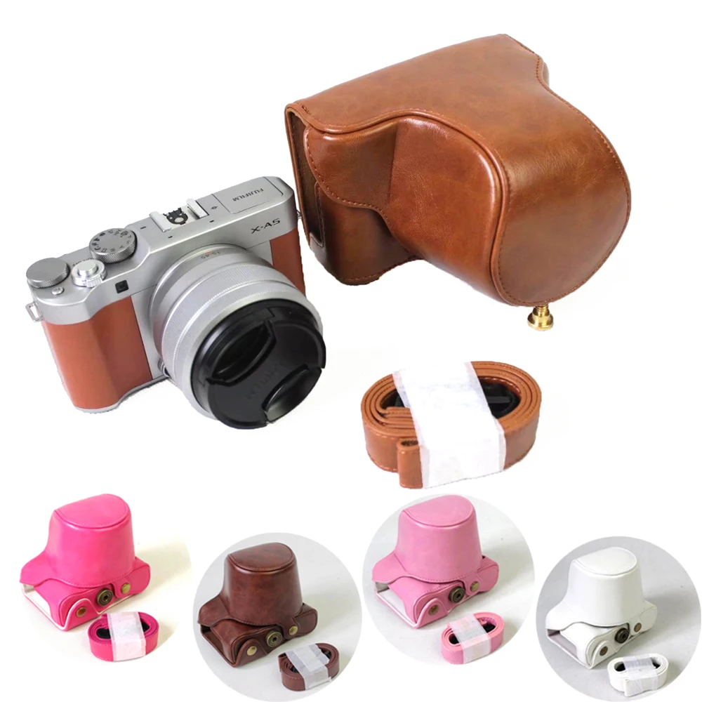 Vintage PU Leather Digital Camera Bag Case for Fujifilm Fuji XA5 x a5