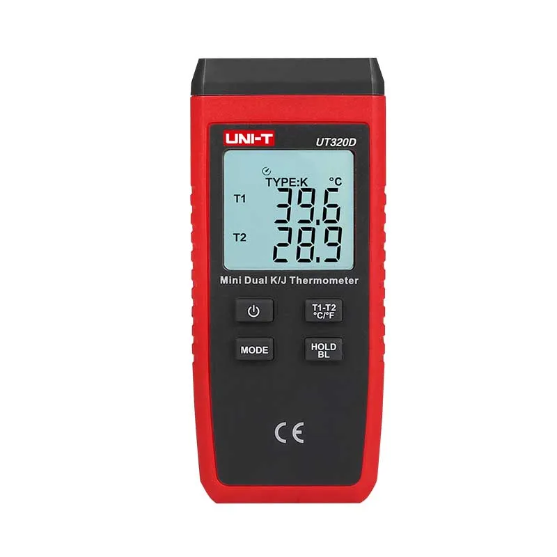 

UNI-T UT320D mini-contact thermometer, dual-channel K/J thermocouple thermometer data to keep off automatically