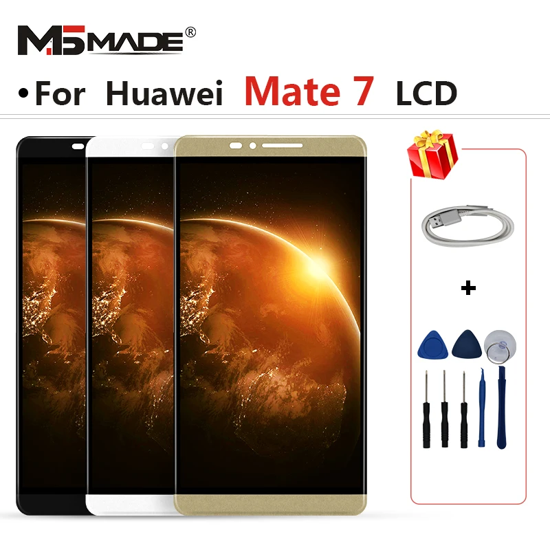 

For Mate Series LCDs Huawei Mate 7 LCD Display Touch Screen Digitizer Aseembly Replacement Parts With Frame 100% Tested