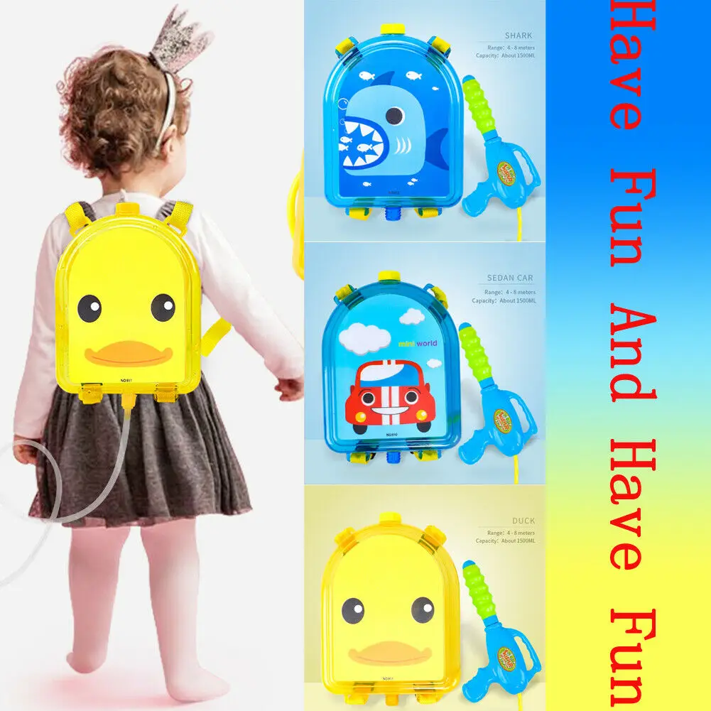 

Water Gun Backpack Squirt Pool Toys Soaker Pressure Pump Spray Blaster For Kids