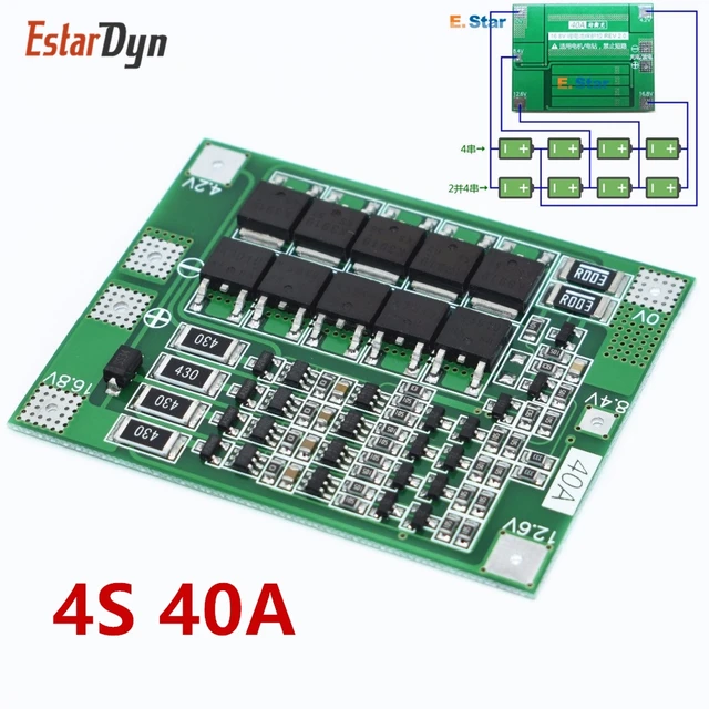 4s 40a li ion lithium battery 18650 charger pcb bms protection board