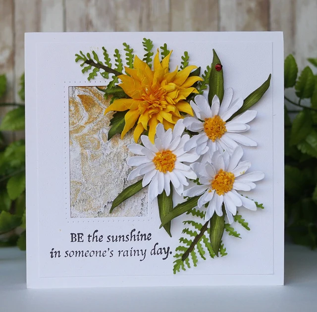3d flower metal cutting dies cut die mold new flowers shasta daisy 3d flower paper