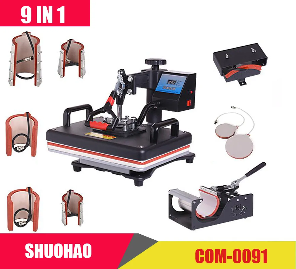 Cheap 9 In 1 Heat Press Machine,Sublimation Printer/Heat Transfer Machine,Heat Press For Mug/Cap/T shirt/Phone case etc,Transfer Cheap 9 In 1 Heat Press Machine,Sublimation Printer/Heat Transfer Machine,Heat Press For Mug/Cap/T shirt/Phone case etc,Transfer