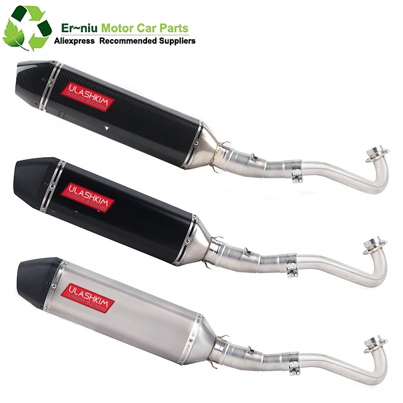 

Carbon Fiber Exhaust Muffler Escape And Middle Link Pipe Full System Slip On For yamaha XMAX300 X MAX300 XMAX300 2017-2018