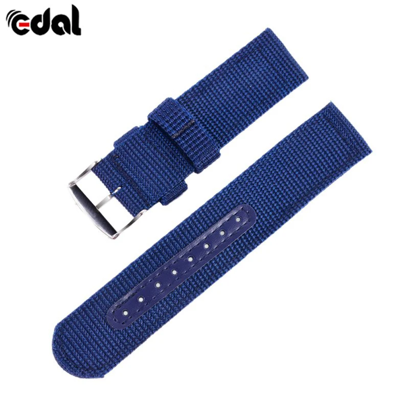 

EDAL Military Nylon Waterproof 18/20/22/24mm Universal Watch Band Strap Stainless Steel Buckle Leather Watch Bracelet