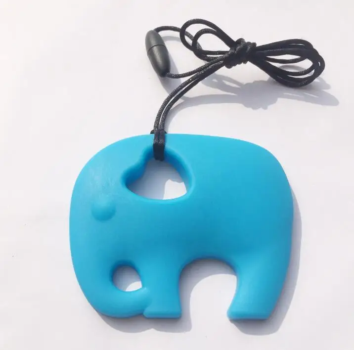 sky blue Силиконовый грызунок Слон Прорезыватель аксессуар экологически безопасный для держатель Прорезыватель Большой Малыш Чуи игрушка DIY кормящих Интимные аксессуары - Окраска металла: sky blue