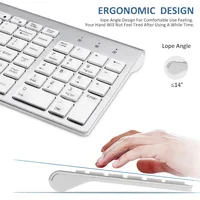 Ultra-Thin Business Wireless Keyboard and Mouse Combo 102 Keys Low-Noise Wireless Keyboard Mouse for Mac Pc Win XP/7/10 Tv Box - Image 3