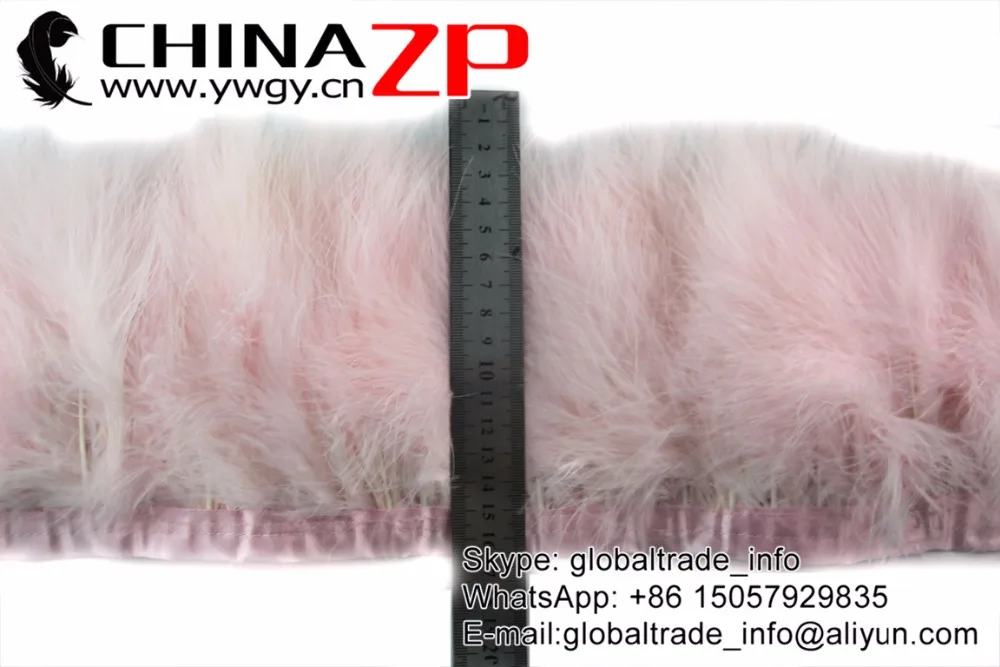 Chinazp Feathers 10 ярдов Превосходное качество окрашенные детские розовые из турецких мохнатых перьев Перья Марабу бахрома отделка DIY Ремесло Свадьба