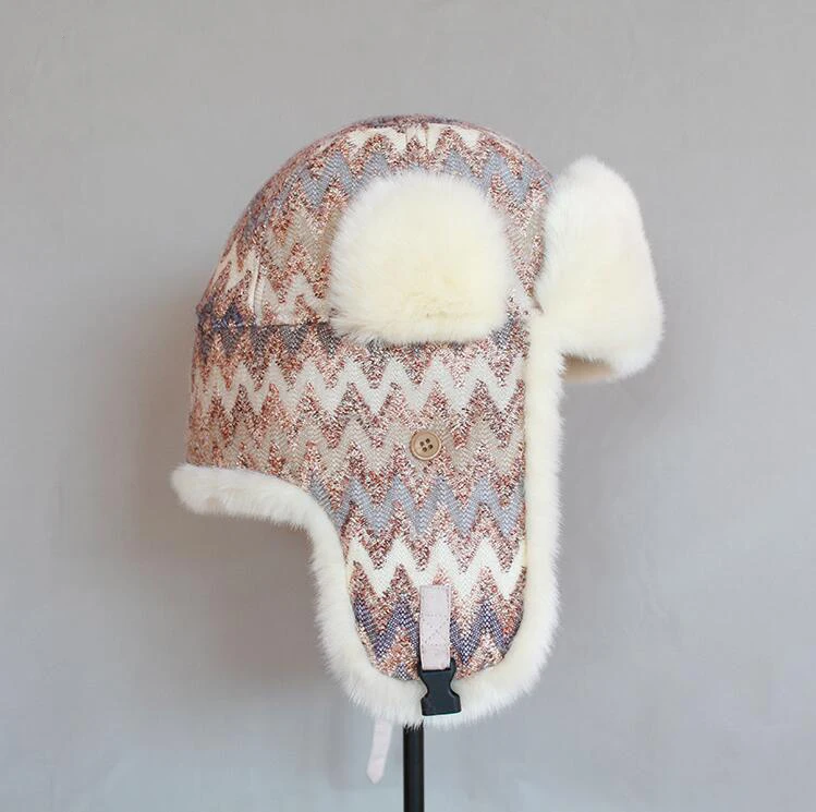 Bomber Hat для женщин искусственный мех внутри Earflap открытый Doom Hat защищающие от ветра толстые теплые зима зимняя шапка Модные шапка-ушанка MZ015