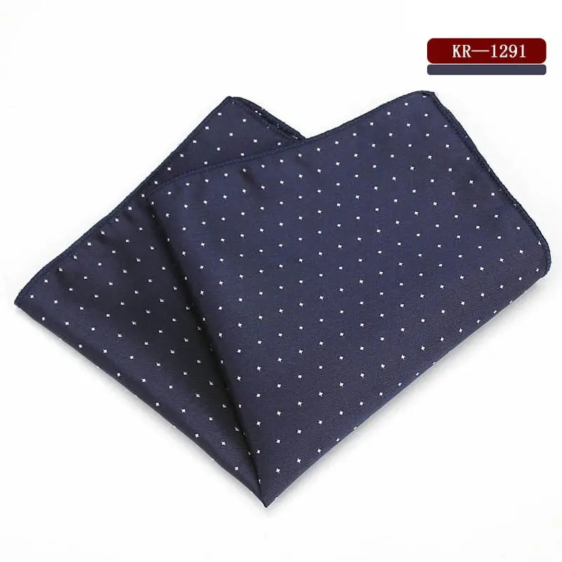 SFKR 1291 KR1273-1292 Роскошные Для мужчин полиэстер шелк модный мужской Карманный платок квадратный Винтаж горошек платки Свадебная вечеринка полотенце для сундуков 22*22 см - Цвет: SFKR 1291