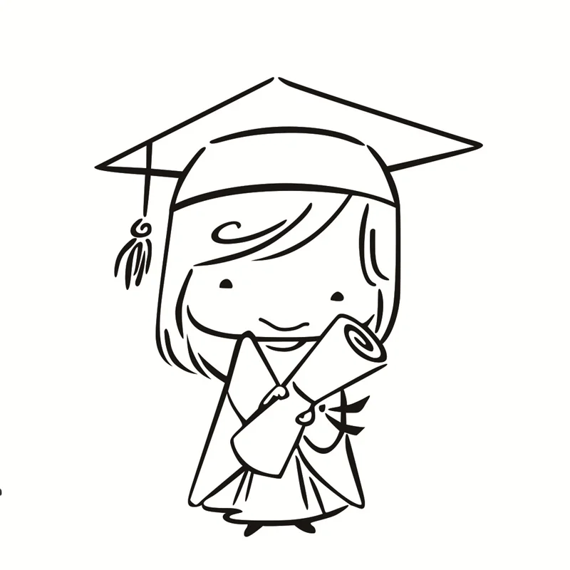 

Graduating girl Transparent Clear Silicone Stamps for DIY Scrapbooking Card Making diy photo Roller album Decorative