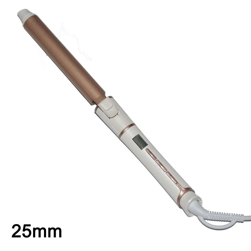 25mm Queenme керамический ЖК-дисплей электрический щипцы для завивки волос профессиональные идеальные щипцы для завивки волос роликовая палочка стайлер Инструменты для укладки - Цвет: 25mm