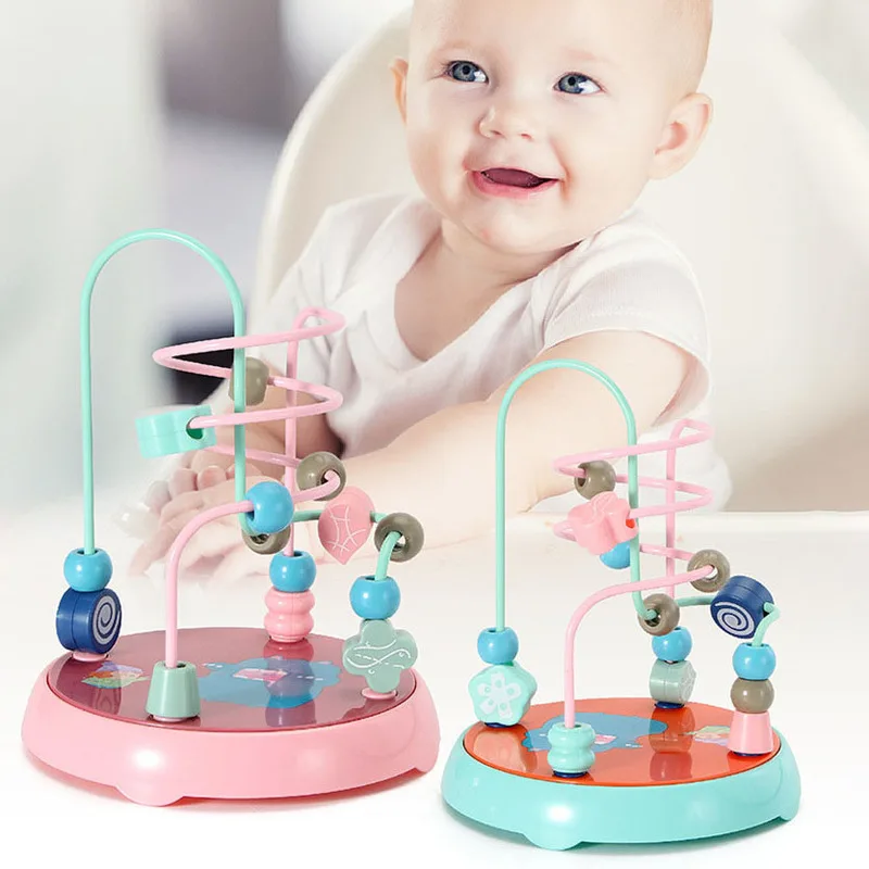 

1Pcs Hot Creative Baby Kids Colorful Wooden Mini Around Beads Early Educational Game Toy Novetly Fun Children Round Beads Toys