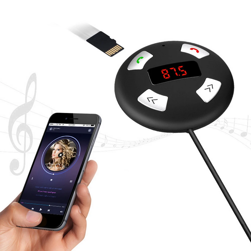 Bluetooth V3.0 громкой связи беспроводной автомобильный fm-передатчик MP3-плеер зарядный комплект USB беспроводной Bluetooth плеер