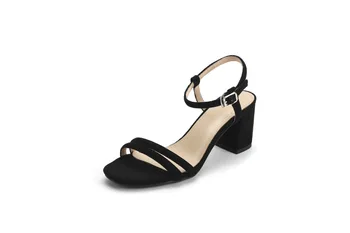 

Leather small fresh women's shoes 2019 summer with thick with buckle sandals 33-40