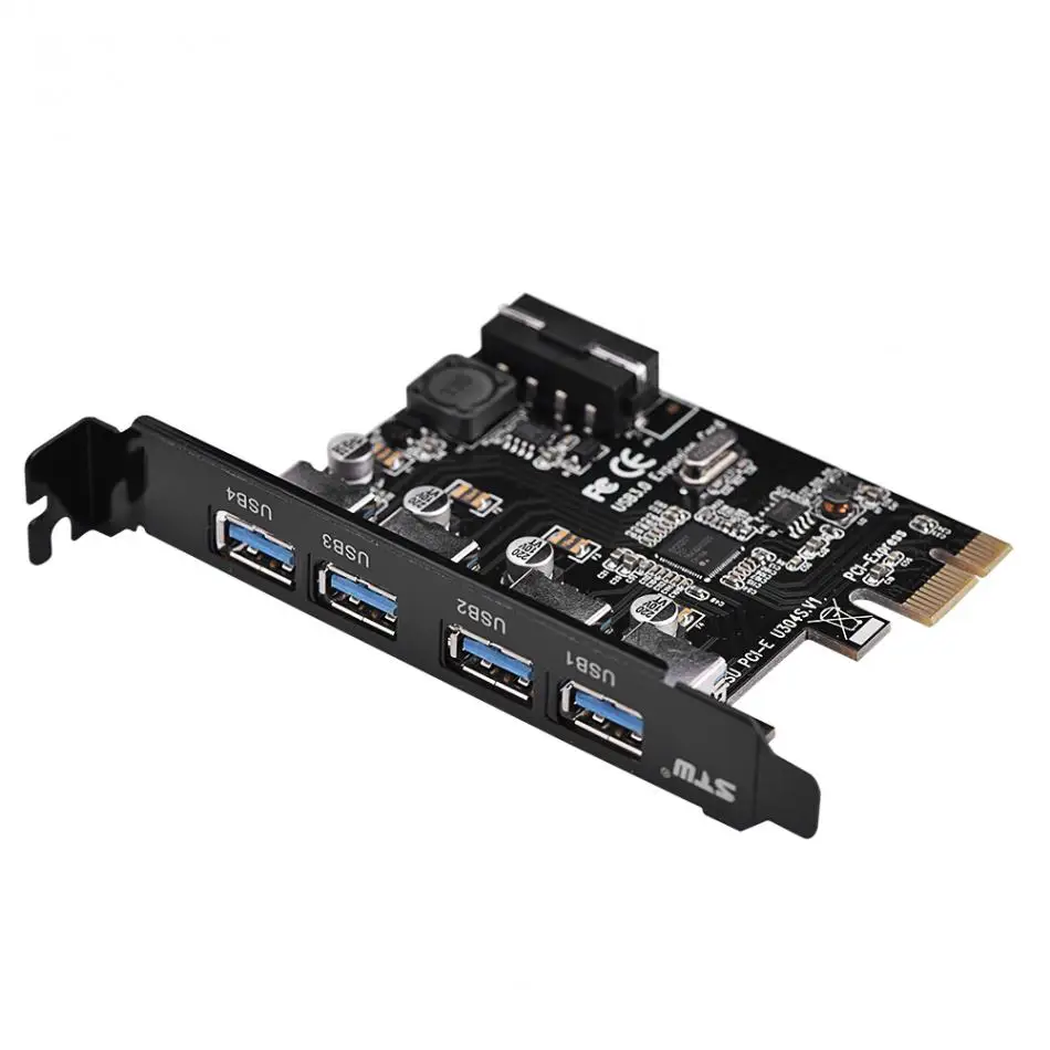 STW-3004 высокое Скорость 5 Гбит/с PCI-E к USB 3,0 4-порт PCI Express карты расширения адаптер с компакт-диск с драйверами-для descktops компьютер