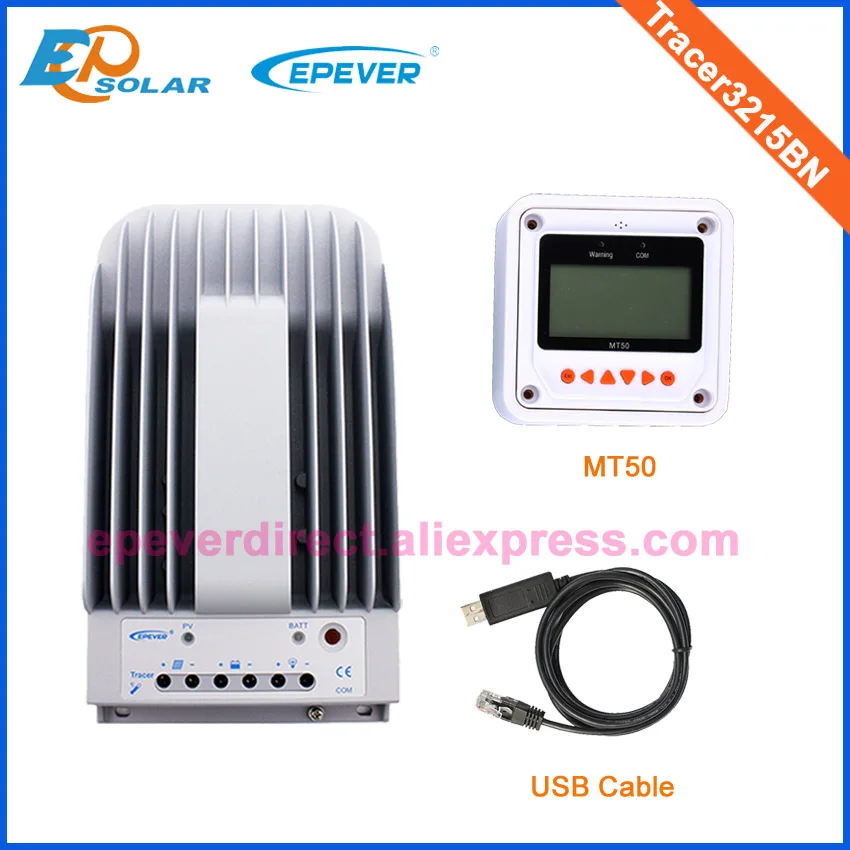 Mppt высокоэффективный солнечный регулятор 30amp 12 v 24 v tracer3215BN с MT50 и аксессуары для датчиков температуры