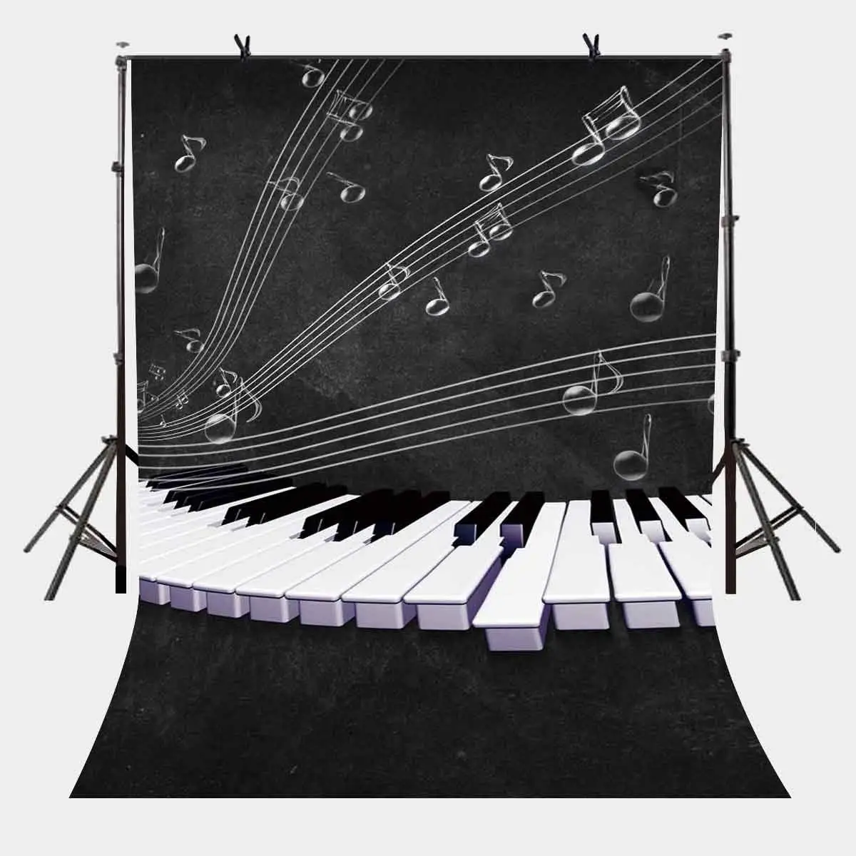 

5x7ft Music Theme Backdrop Piano Keys Music Theme Photography Background and Studio Photography Backdrop Props