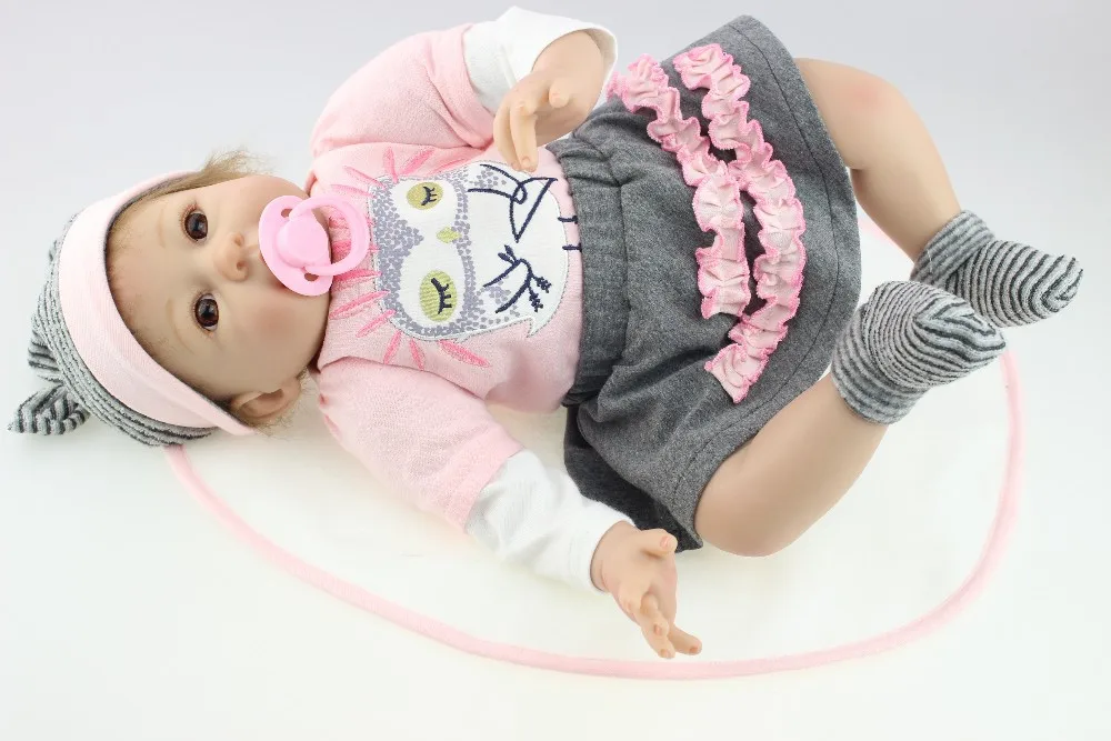22 дюймов reborn baby doll реалистичные, из мягкого силикона винил настоящая нежное прикосновение