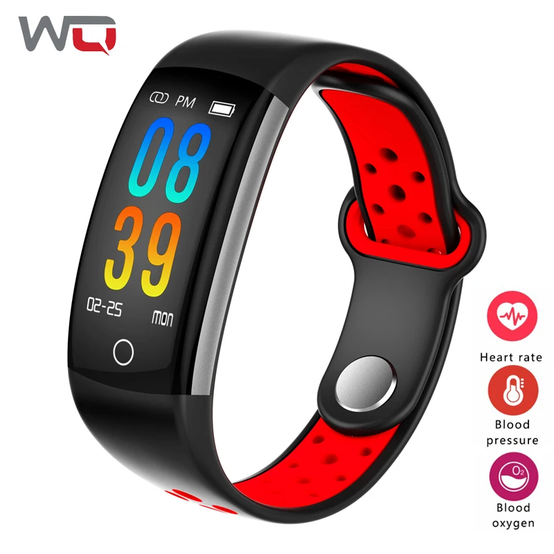 WQ Q6 умный Браслет крови Давление пульсометр измерение уровня кислорода в умная