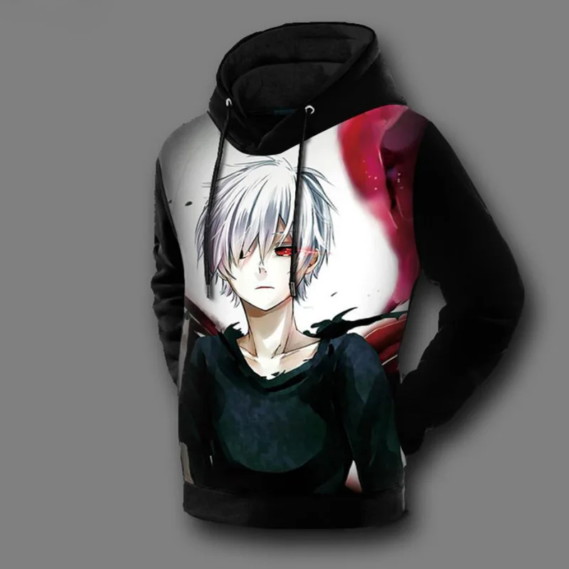 Одежда с надписью «Tokyo ghoul 3d толстовки Для мужчин хип-хоп Уличная Harajuku аниме флисовая толстовка с капюшоном пуловер с капюшоном спортивный костюм мужские худи
