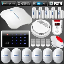 WI-FI PSTN Главная Охранной Сигнализации Беспроводная Охранная Система Android или IOS APP Управления Беспроводной двери солнечный Сирена