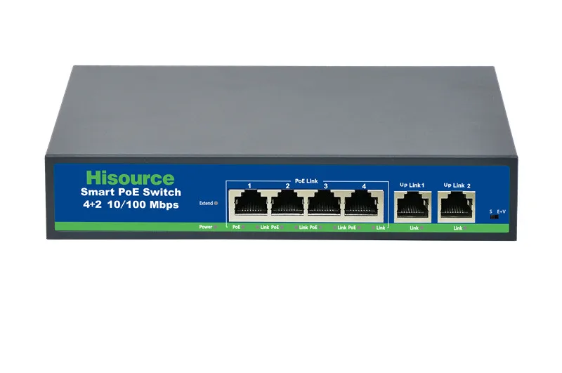 6-порт POE коммутатор 24 V питания 250 метров сетевой коммутатор переключатель Ethernet