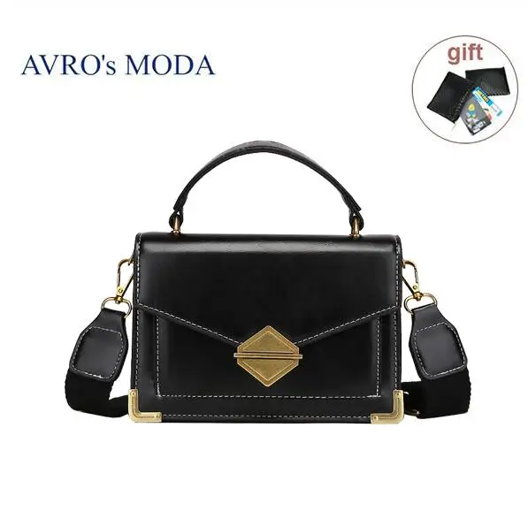 black bags AVRO's MODA сумка женская искусственная кожа сумки женские через плечо маленькие сумки дизайнерские маленькая сумочка женская - Цвет: black bags
