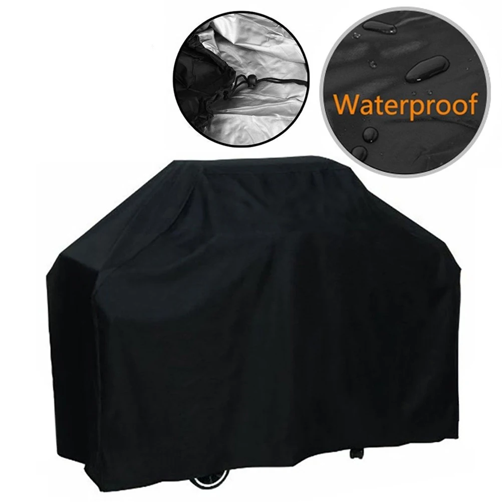 190 см водонепроницаемый барбекю крышка Защитная крышка гриль с сумкой для хранения-размер XL(черный