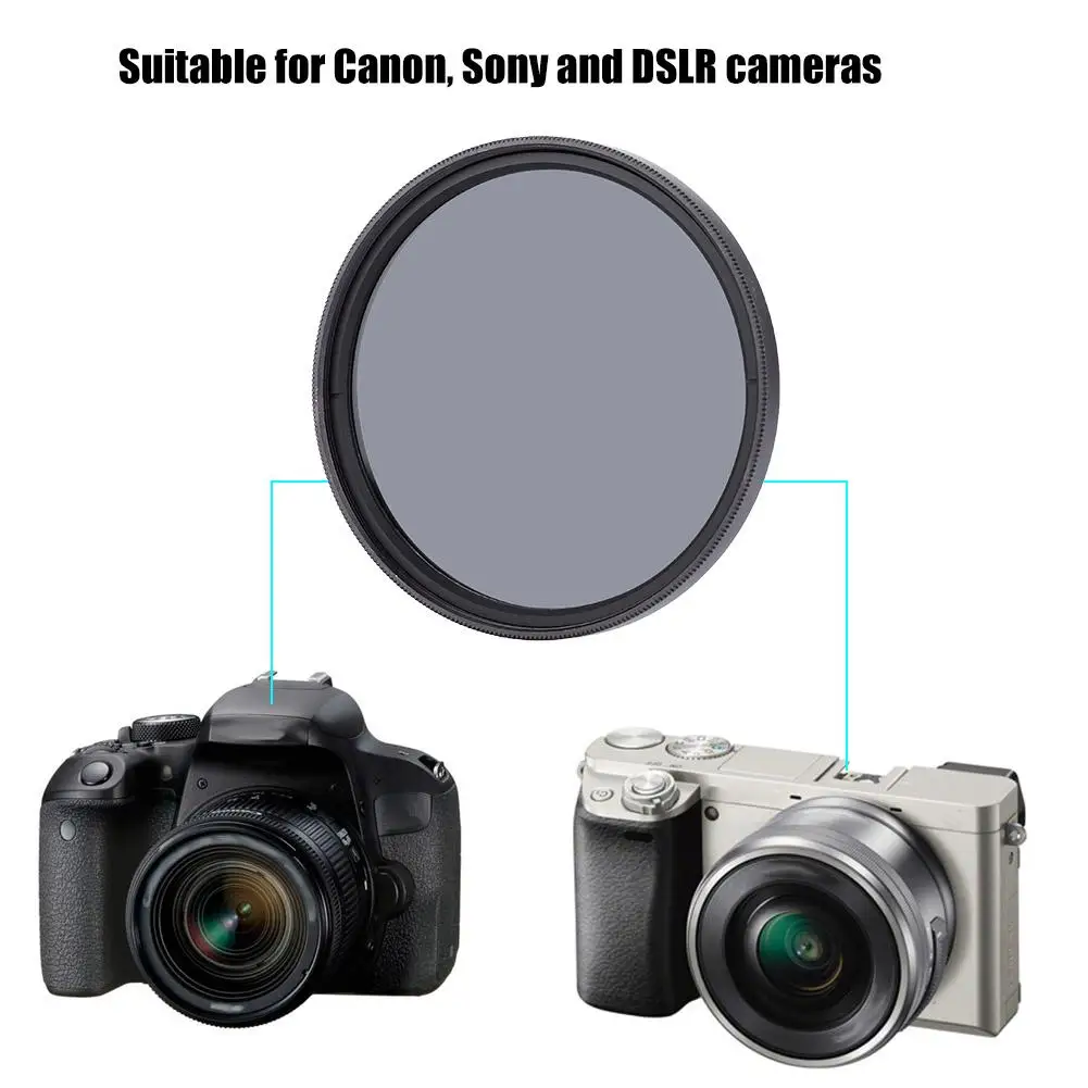 Универсальный Ultra Slim ND4 нейтральной плотности Камера фильтр для sony Canon DSLR Камера s ND4 фильтр