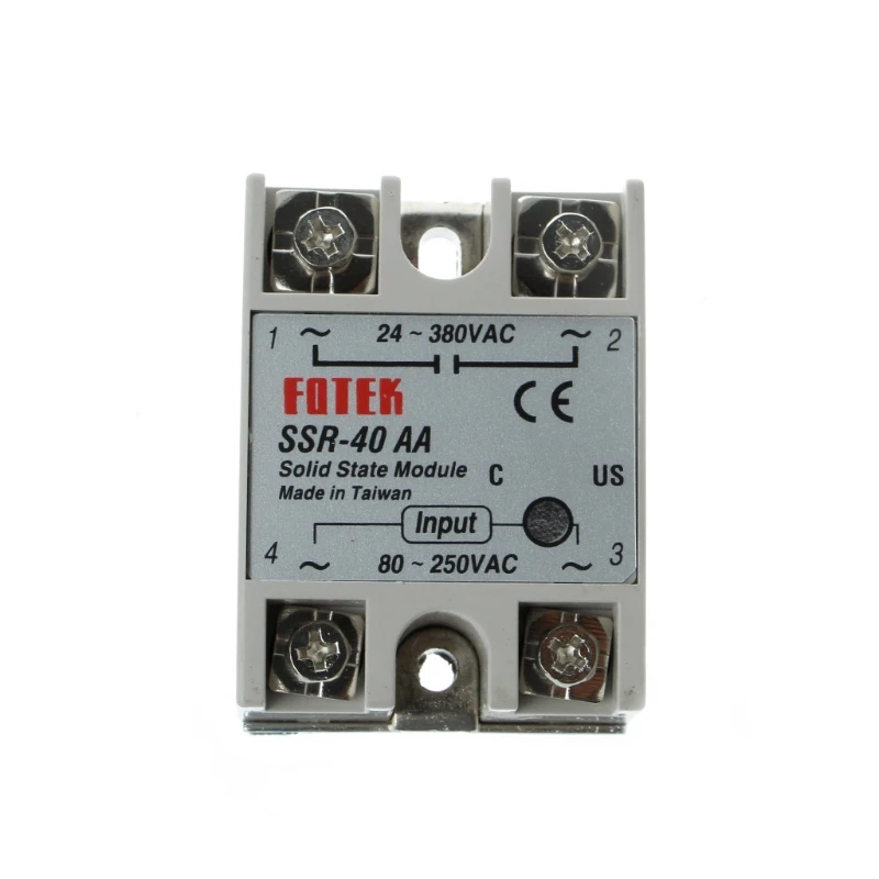 OOTDTY твердотельные реле модуля SSR-40AA 40A 250 В 80-250 В DC Вход 24-380VAC Выход