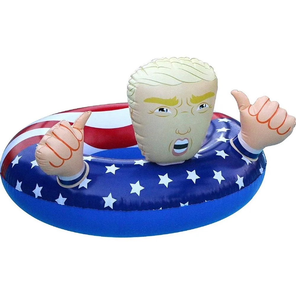 Дональд Трамп американский флаг бассейн поплавок веселье надувные поплавки для летнего бассейна Вечерние