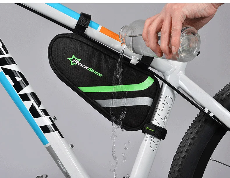 Best ROCKBROS Cycling Bag Waterproof MTB Road Bicycle Bag Frame Front Triangle Bike Tube Bag Rainproof Bicycle Repair Tool Pannier 11