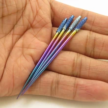 1 adet titanyum alaşımlı kürdan güvenlik toksik olmayan dayanıklı titanyum anodize Metal kürdan açık T