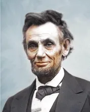 TOP handpainted art oil painting work–The President of the USA Abraham Lincon –FREE SHIPPING COST