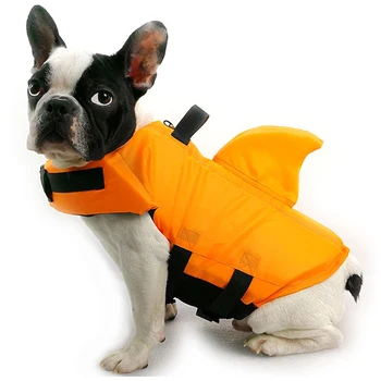 

Shark Shape Pet Dog Life Jacket Oxford Breathable Dog Safety Vest For French Bulldog Surfing Swimming Clothes Summer Vacation