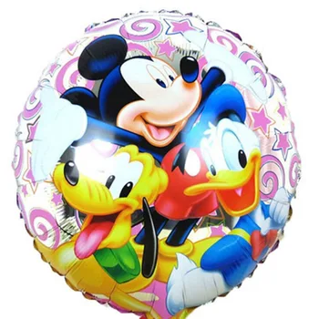 

Lucky 50pcs/lot 45*45cm Mickey Minnie Balloon Cartoon Foil Helium Balloons For Party Decoration Globos Inflatable Ballon Toys