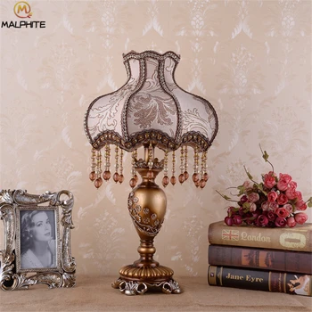 

American Resin Table Lamp Bedroom Bedside Lamp Table Nordic Living Room Retro Country Table Light Modern Home Lighting Luminaria