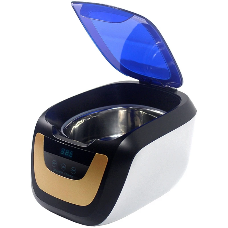 Hot sale Household Digital Ultrasonic Cleaner Bath Gold Silver Cd Jewelry Denture Watch Shaver Head Ultrasound Timer Tank 0.75